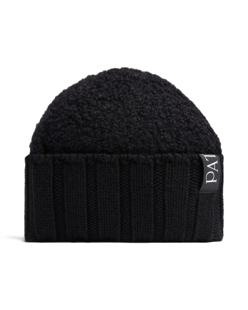 Patou Gerippte Beanie aus Bouclé - Schwarz Schwarz