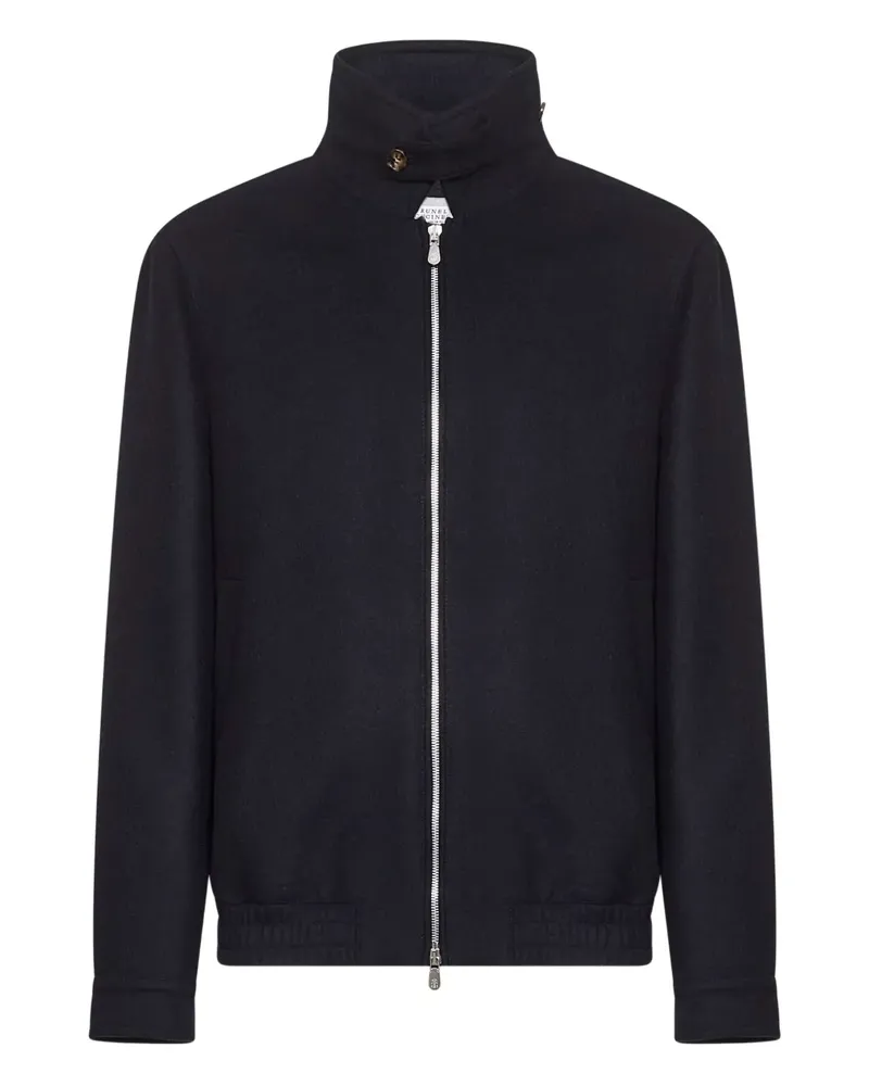 Brunello Cucinelli Jacke mit doppeltem Reißverschluss - Blau Blau