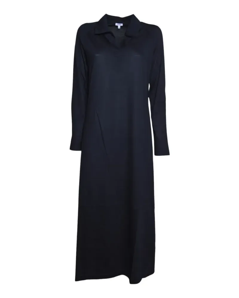 ASPESI long-sleeve polo-collar maxi dress - Blau Blau