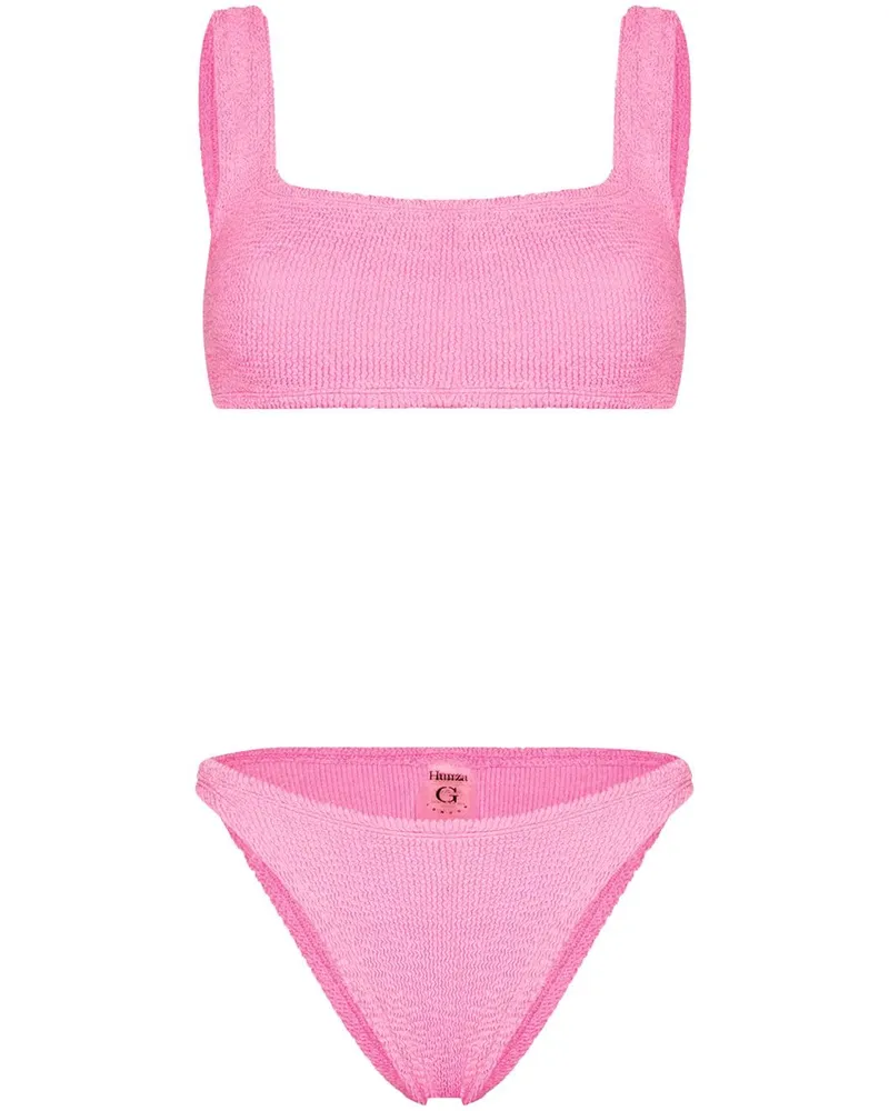 Hunza G Bikini mit Cropped-Oberteil - Rosa Rosa