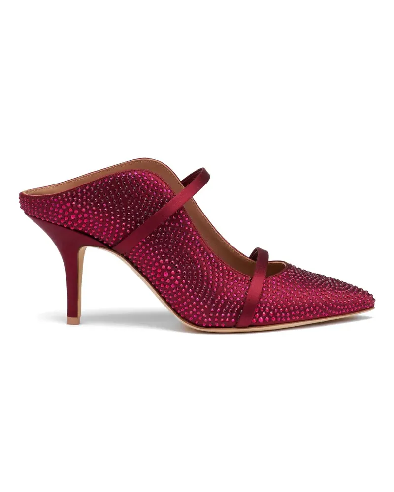 Malone Souliers Maureen Mules mit Kristallen 105mm - Rot Rot