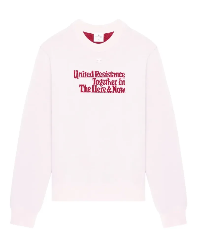 Courrèges Pullover aus Jacquard - Rosa Rosa