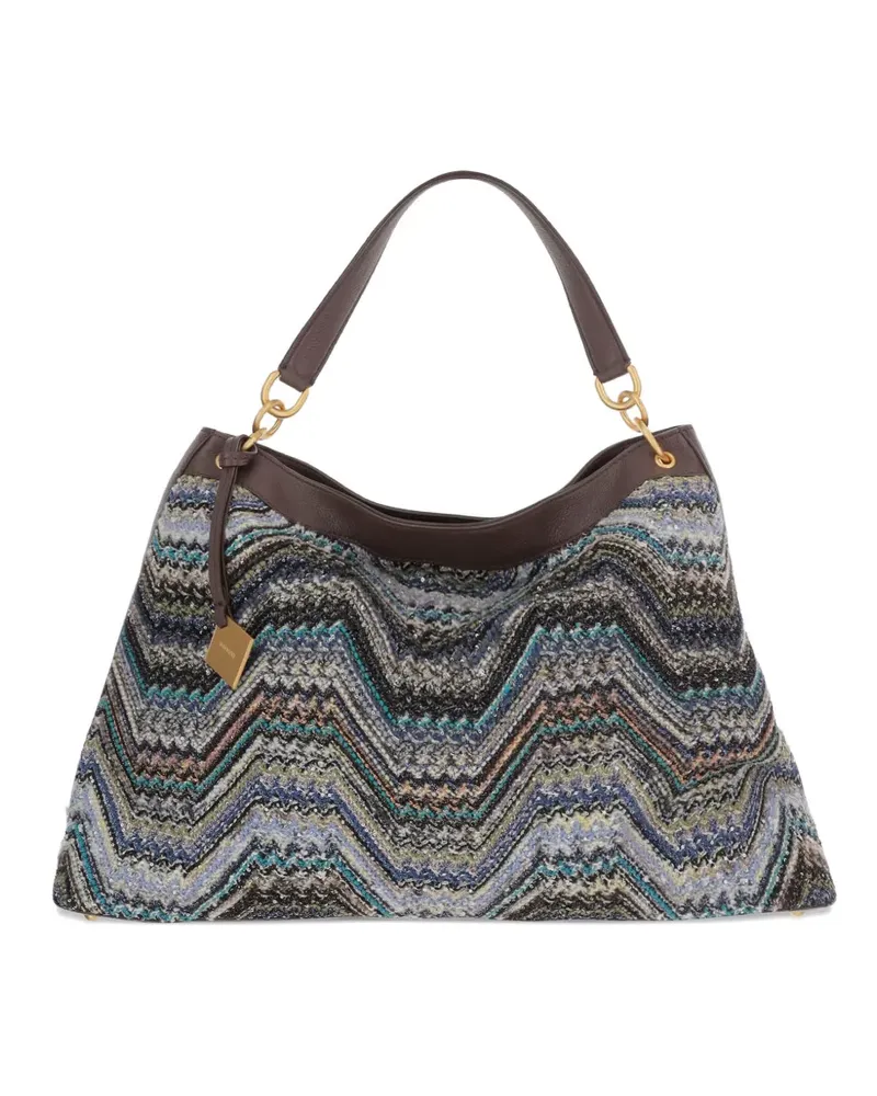 Missoni zigzag shoulder bag - Blau Blau