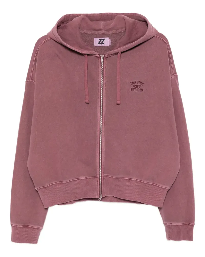 Izzue Hoodie mit Logo-Stickerei - Violett Violett