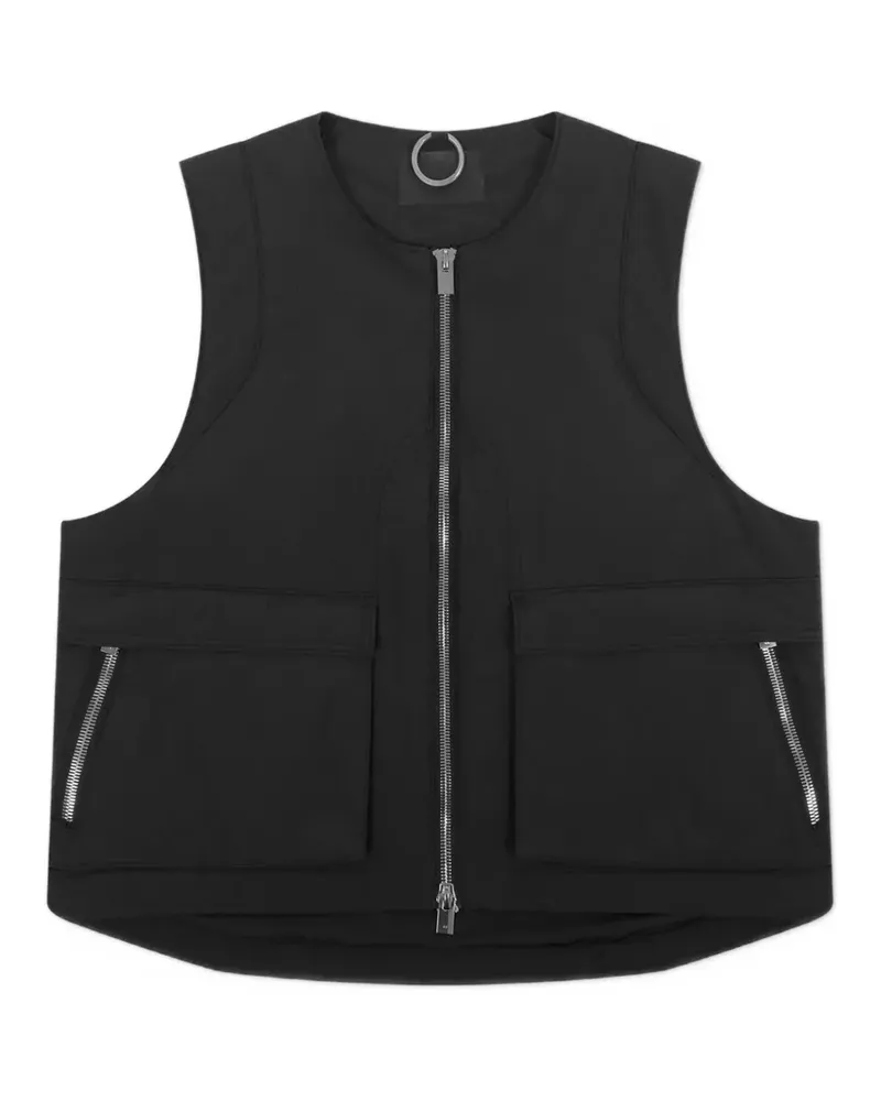 Heliot Emil Motility multi-pocket zip-up vest - Schwarz Schwarz