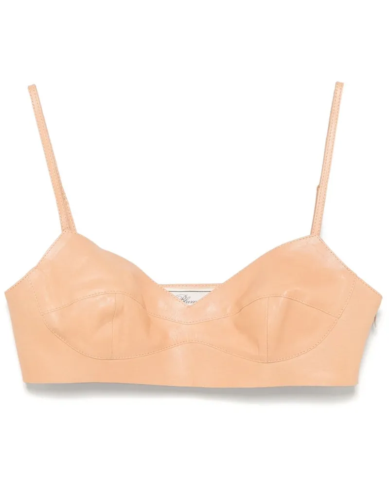 Blumarine Bralet aus Leder - Braun Braun