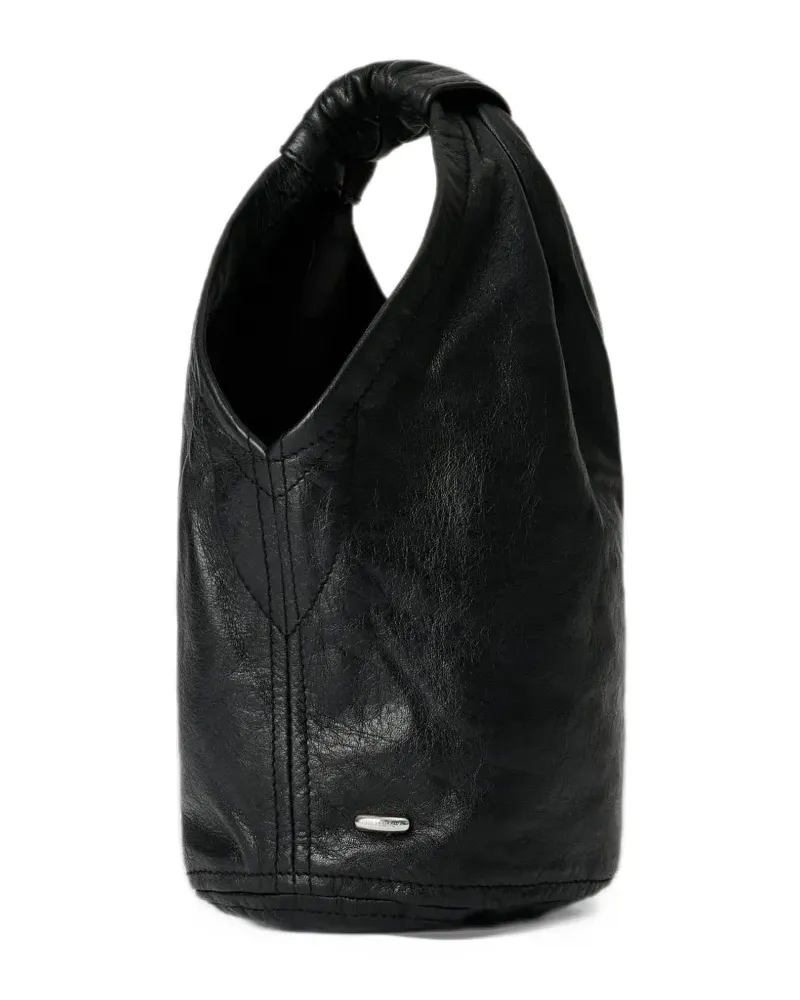 Our Legacy Handtasche mit Raffungen - Schwarz Schwarz