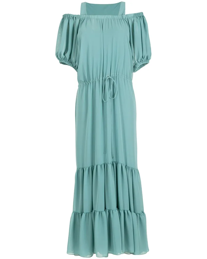 Gloria Coelho Peaky Blinders Chiffonkleid - Blau Blau