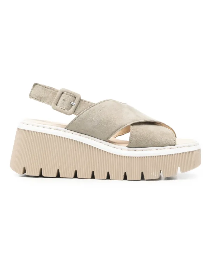 Gabor cross-over platform sandals - Nude Nude