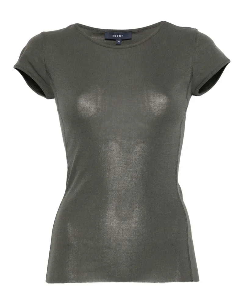 Soeur Indra T-Shirt mit rundem Ausschnitt - Grün Grün