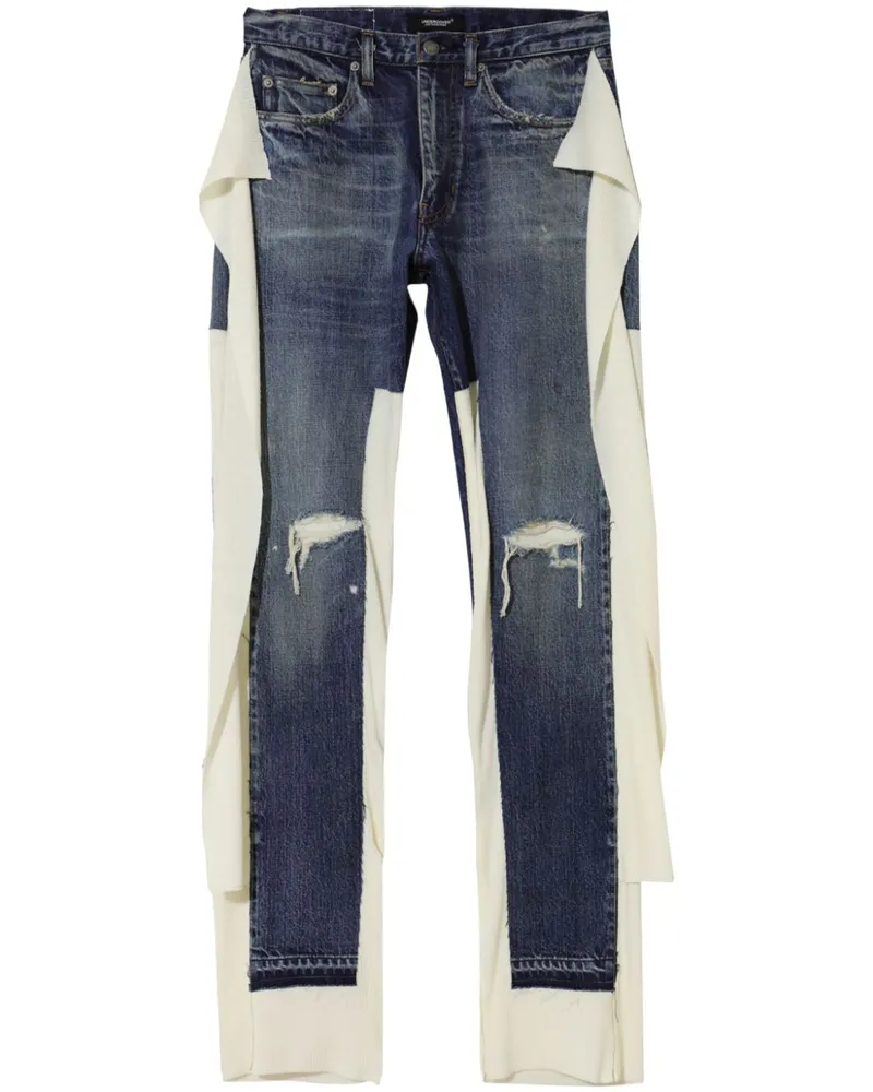 Undercover Gerade Hose im Distressed-Look - Blau Blau