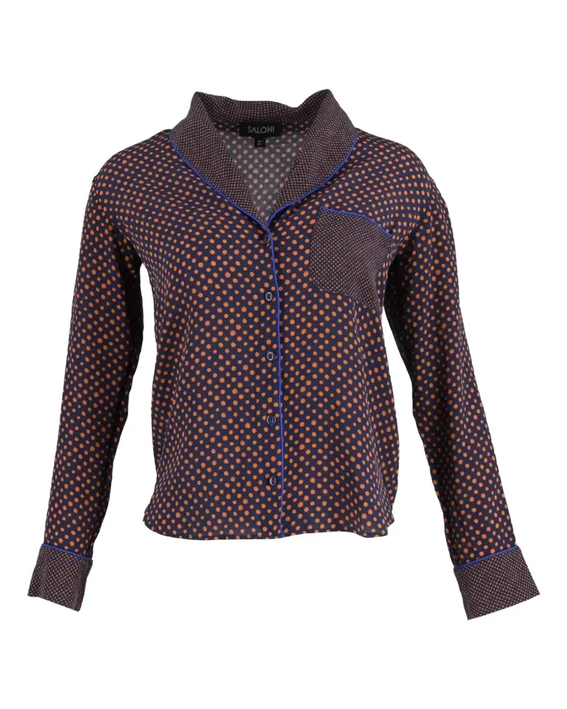 Saloni printed buttoned shirt - Blau Blau