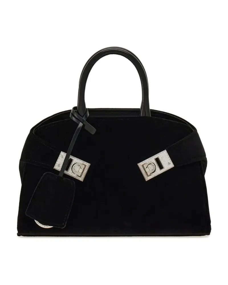 Ferragamo Kleine Hug Handtasche - Schwarz Schwarz