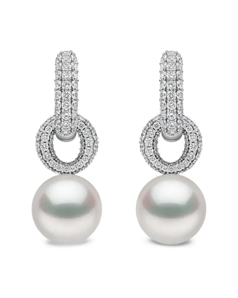 YOKO London O by Yoko diamond and pearl earrings - Silber Silber