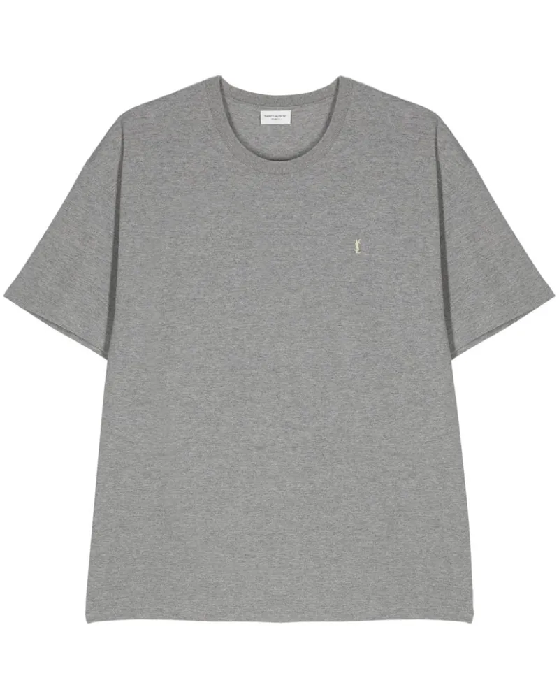 Saint Laurent Cassandre T-Shirt - Grau Grau