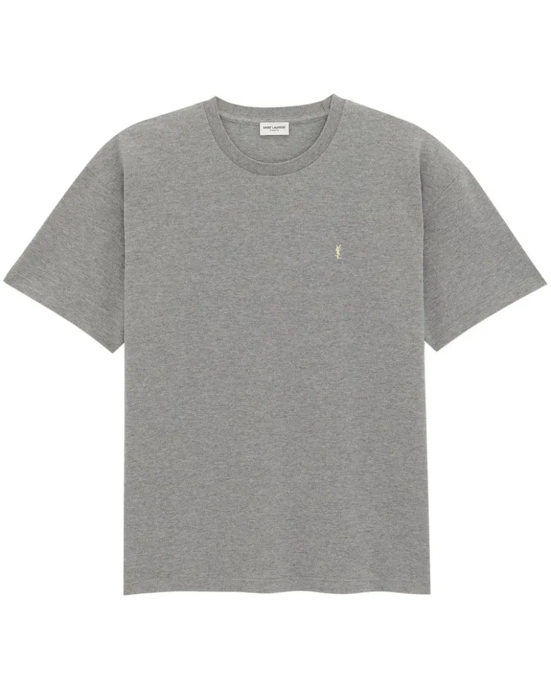 Saint Laurent Cassandre T-Shirt Grau