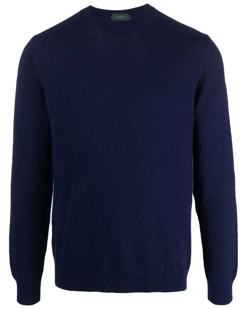 Zanone Pullover mit Rundhalsausschnitt Blau