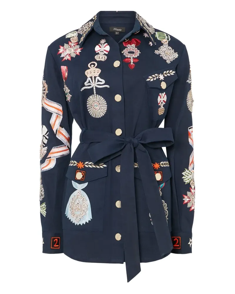 Temperley London Hemdjacke mit Gürtel - Blau Blau