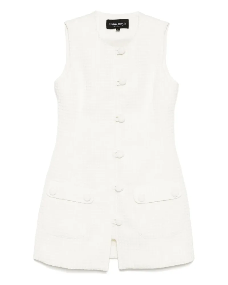 Cynthia Rowley Paige Jacquard-Kleid - Weiß Weiß