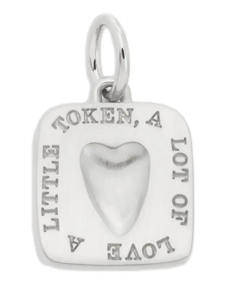 Monica Vinader Heart Love Token Anhänger - Silber Silber