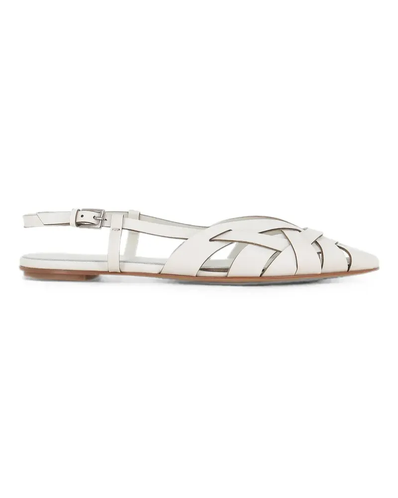 Roberto del Carlo Gewebte Lisi Slingback-Pumps - Weiß Weiß