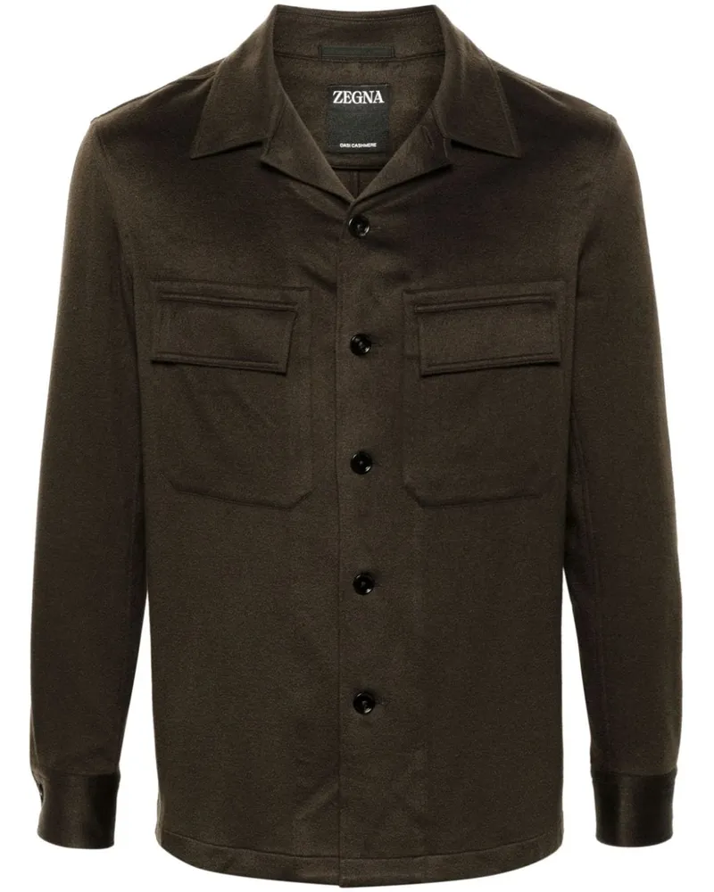 Ermenegildo Zegna Hemd aus Fleece - Braun Braun