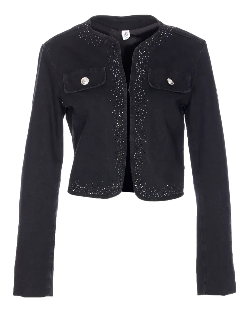 Liu Jo Gefütterte Jacke mit Nieten - Schwarz Schwarz