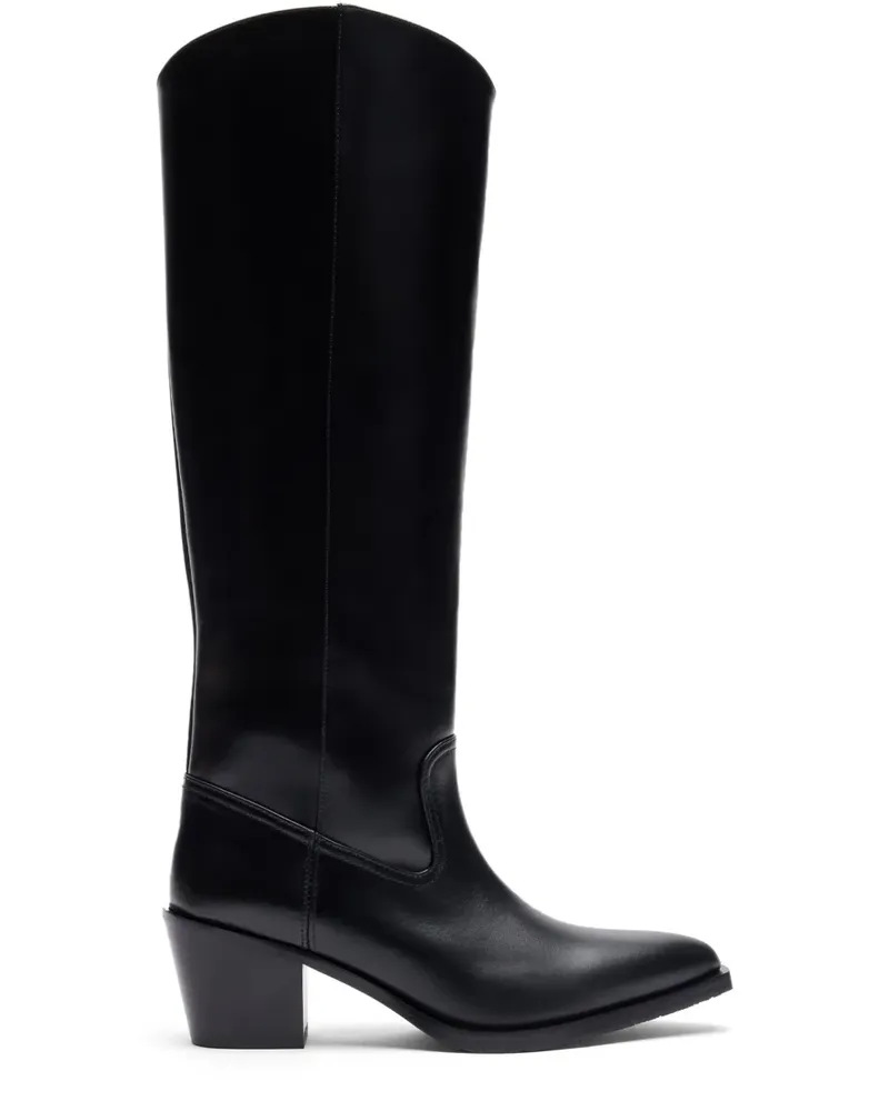 Stuart Weitzman Tate Stiefel 64mm - Schwarz Schwarz