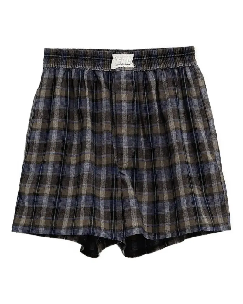 ERL Karierte Boxershorts - Braun Braun