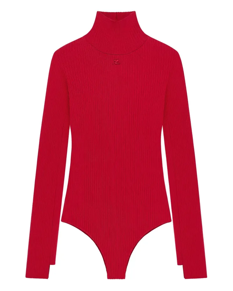 Courrèges Body mit Stehkragen - Rot Rot