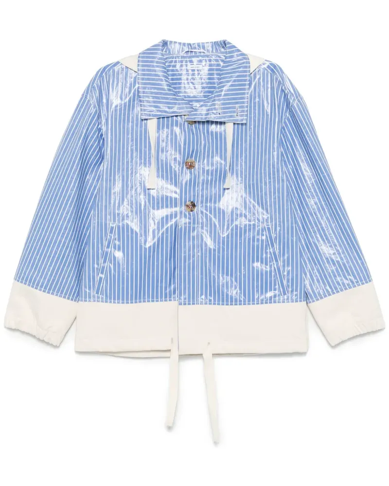 Thom Browne Kapuzenjacke mit Nadelstreifen - Blau Blau