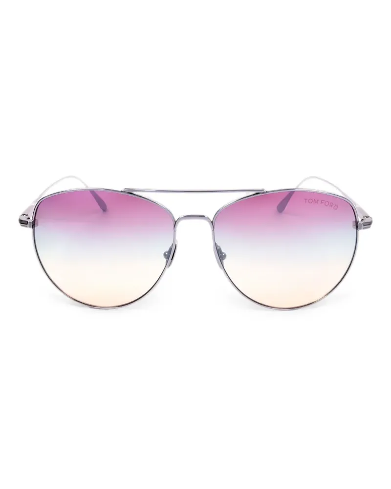 Tom Ford Getönte Pilotenbrille - Silber Silber