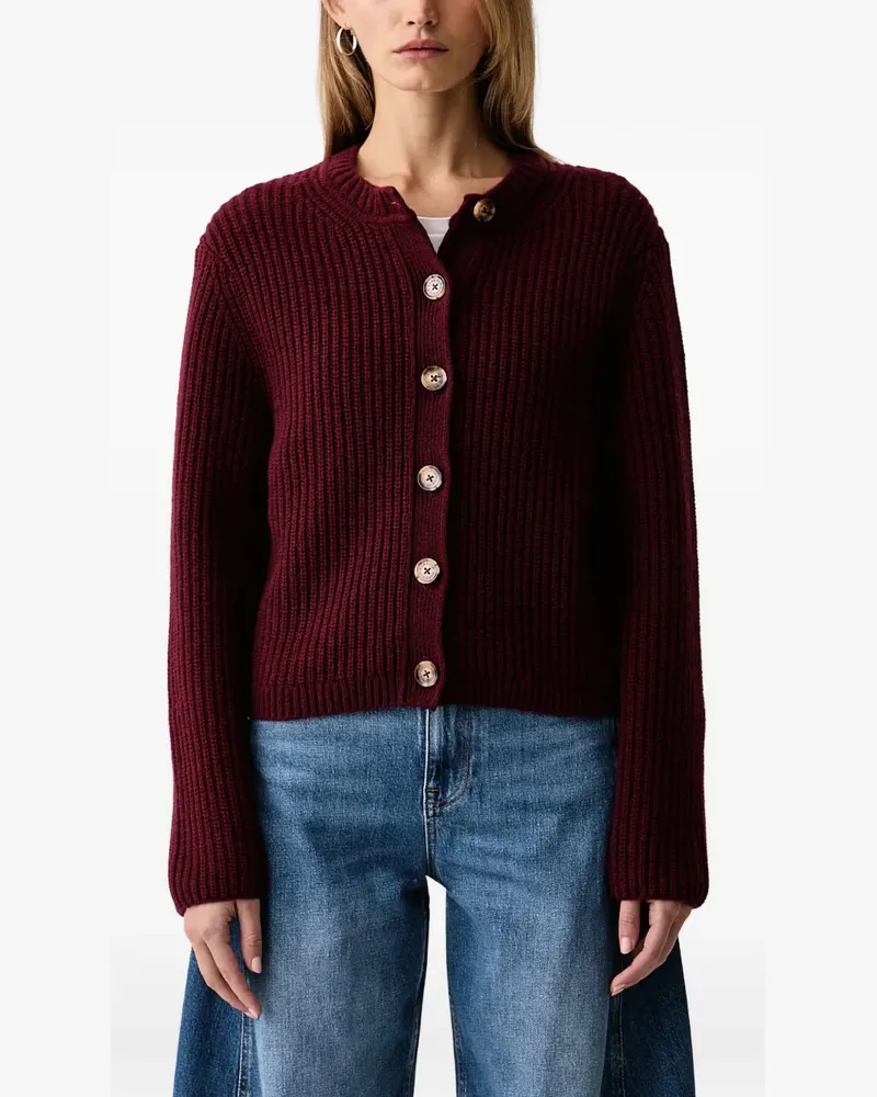Barbour Adalyn ribbed-knit cardigan - Rot Rot