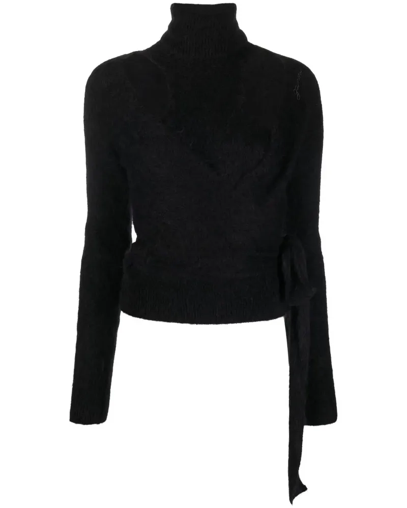 Ganni Oberteil mit Cut-Outs - Schwarz Schwarz