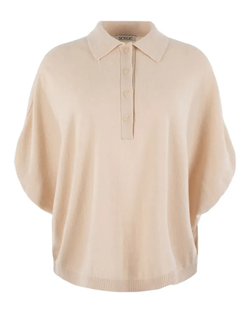 SoSUE Kurzärmeliger Western-Pullover - Rosa Rosa