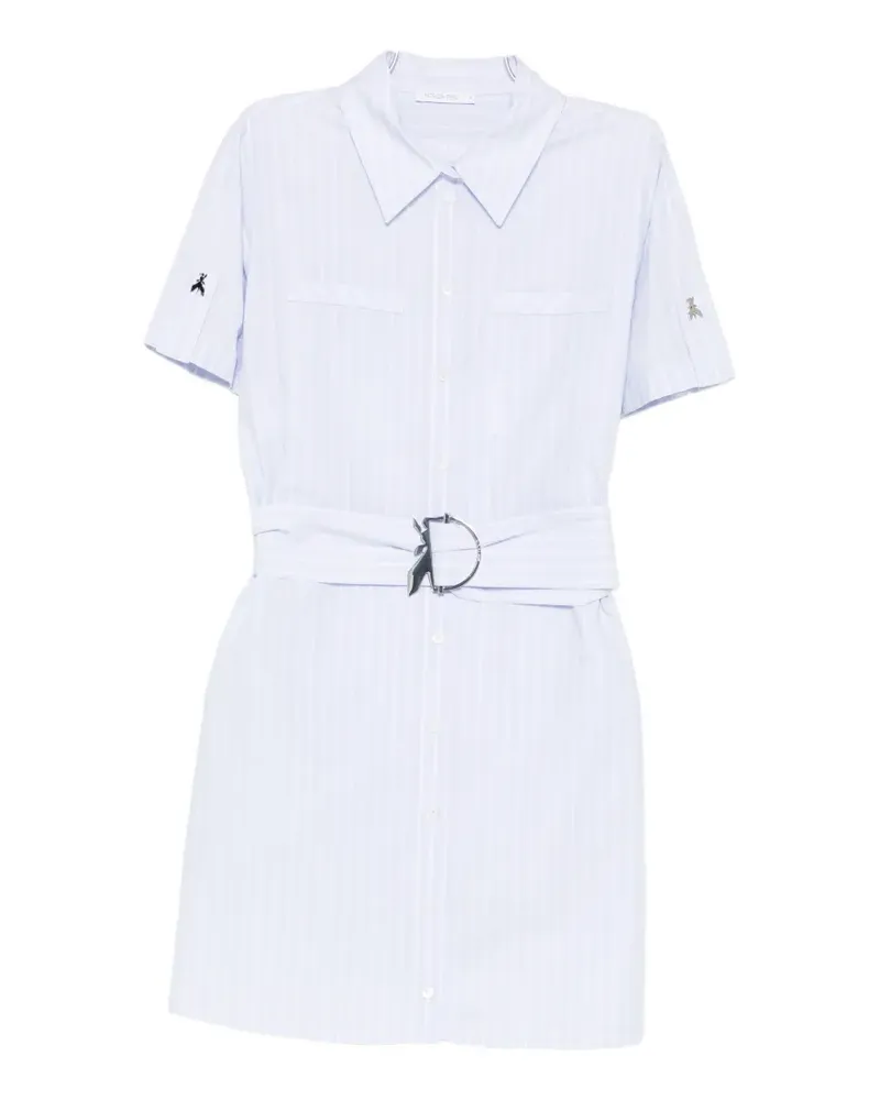Patrizia Pepe stripes belt mini shirt dress - Weiß Weiß