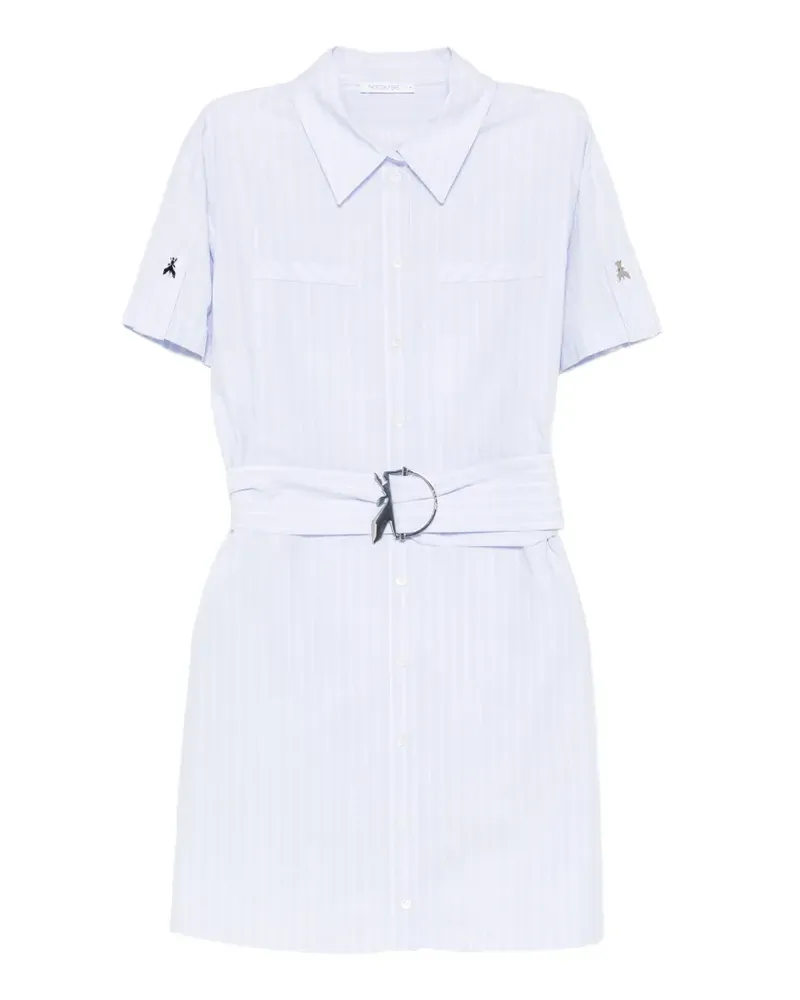 Patrizia Pepe stripes belt mini shirt dress - Weiß Weiß