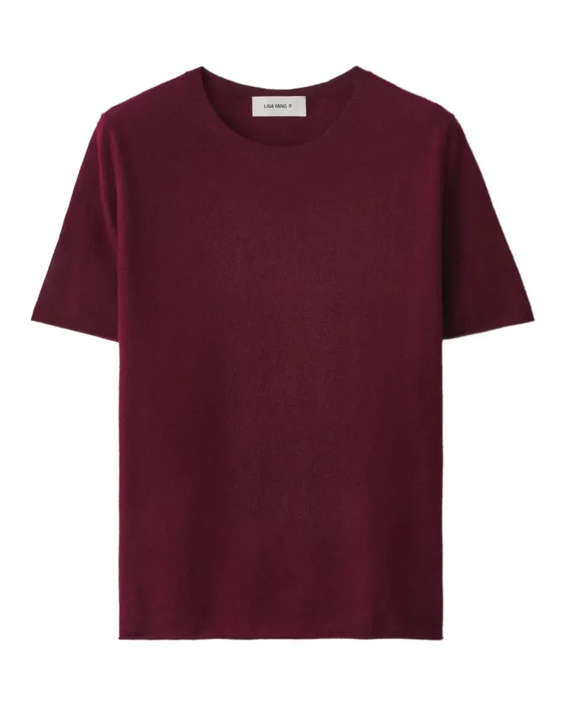 Lisa Yang Gestricktes T-Shirt - Rot Rot