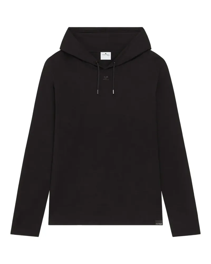 Courrèges Asymmetrischer Hoodie - Schwarz Schwarz