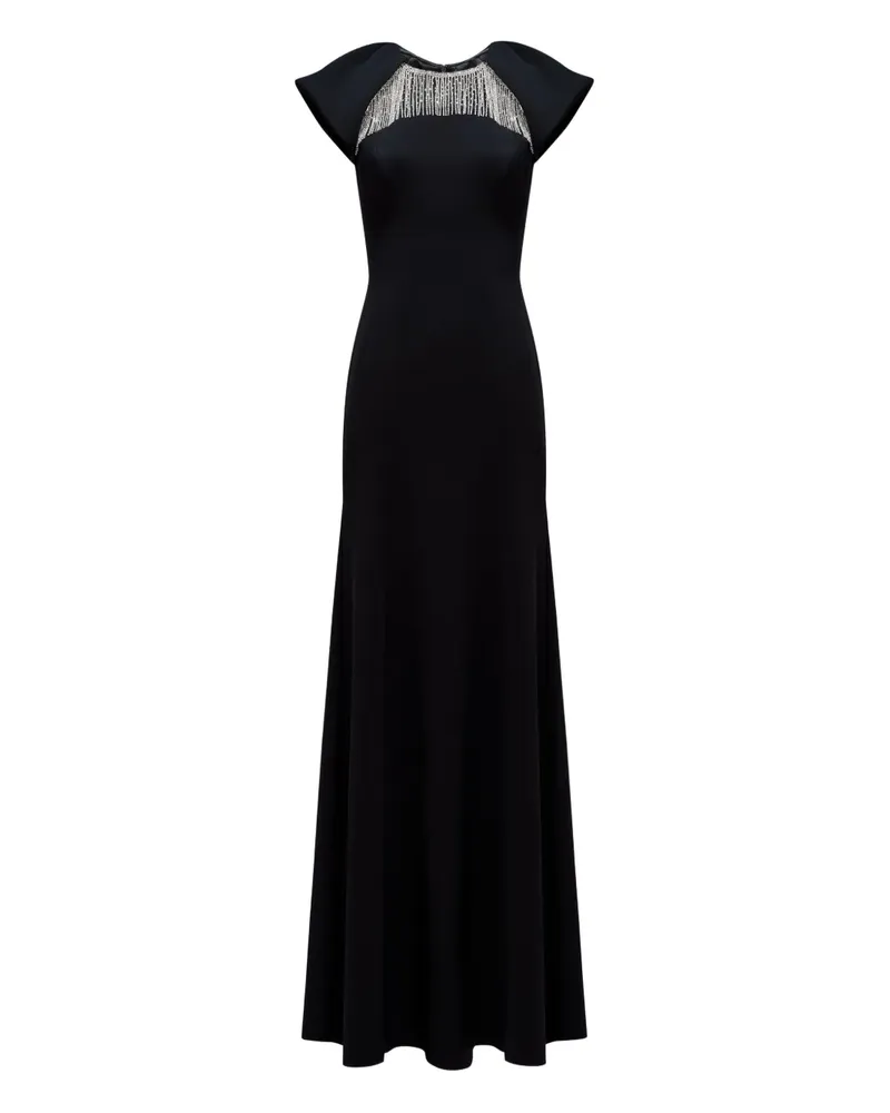 Jenny Packham Verziertes Sonder Maxikleid - Schwarz Schwarz