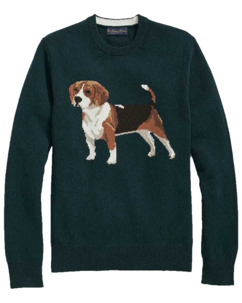 Brooks Brothers Pullover mit Intarsienmuster - Grün Grün