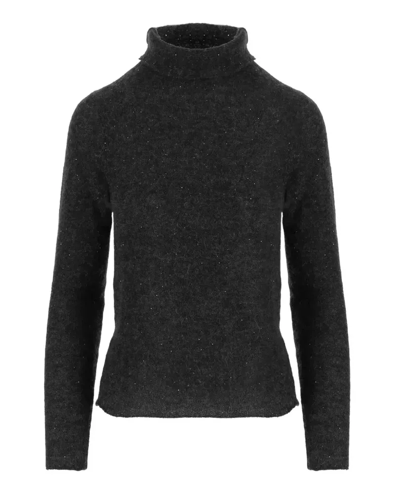 Bruno Manetti sequin-embellished turtleneck sweater - Grau Grau