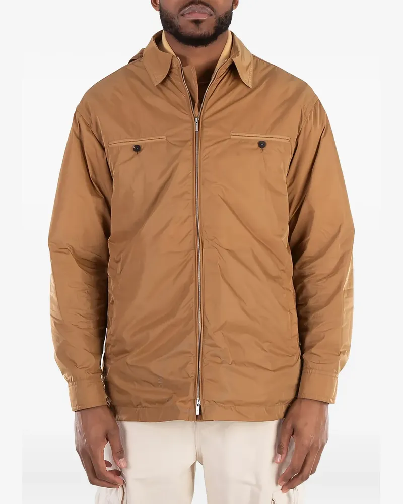 Ferragamo Kapuzenjacke mit Reißverschluss - Braun Braun