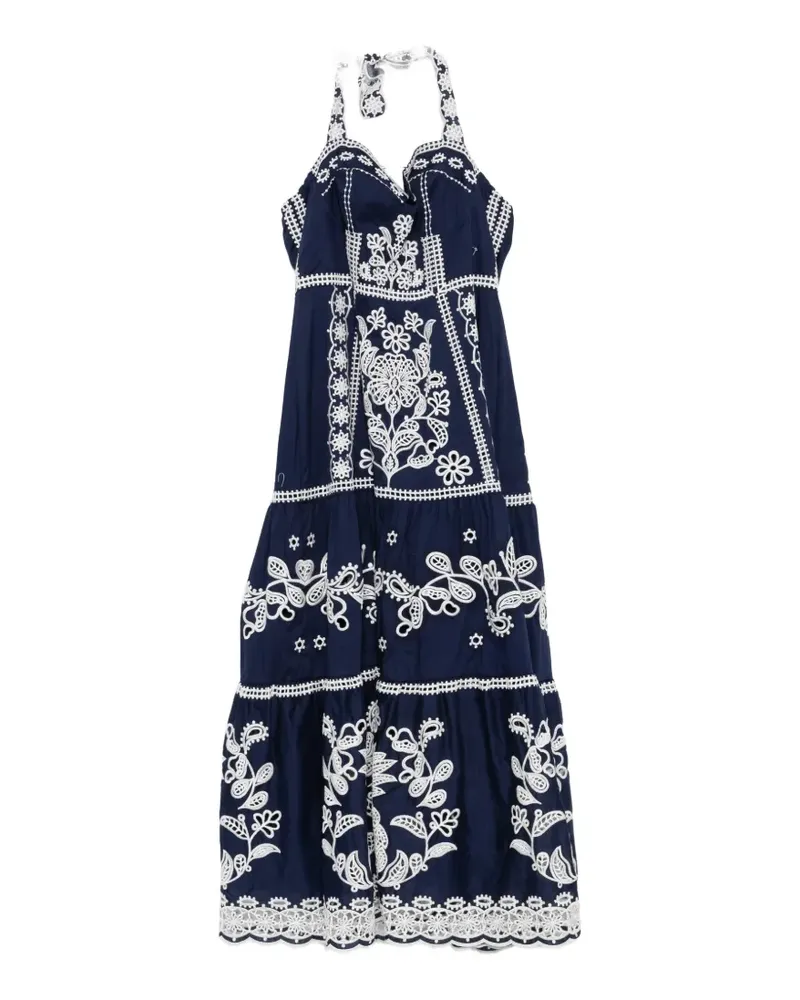 FARM Rio Richelieu midi dress - Blau Blau