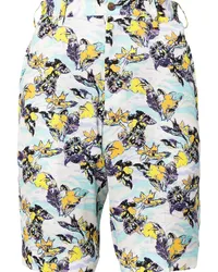 Sulvam Bermudas mit Blatt-Print Mehrfarbig