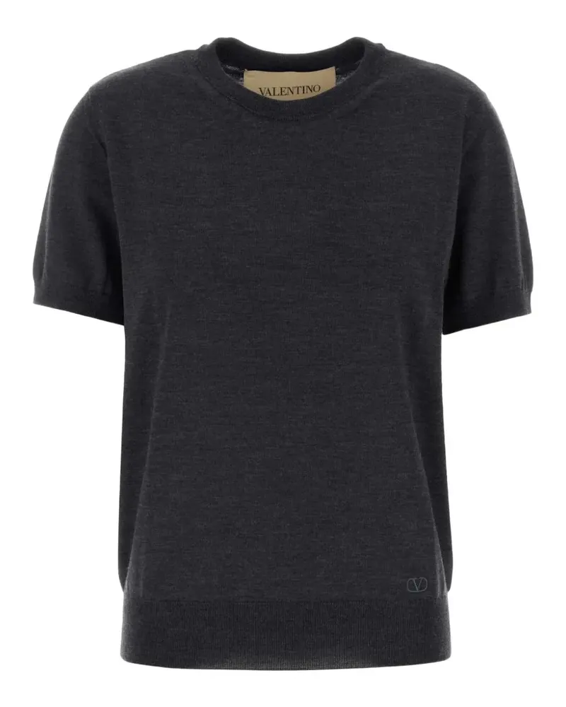 Valentino Garavani short-sleeve VLogo sweater - Grau Grau