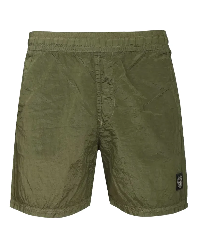 Stone Island logo-patch swim shorts - Grün Grün