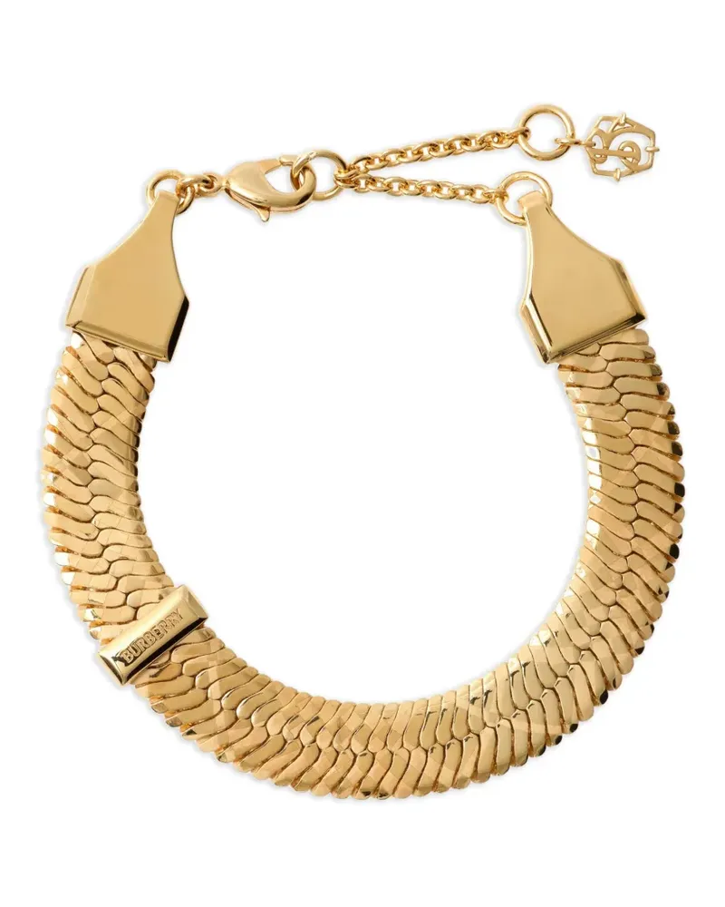 Burberry Graviertes Armband mit Karo - Gold Gold