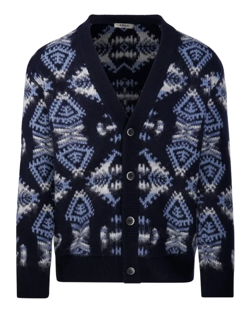 Altea Geometrisch gemusterter Cardigan - Blau Blau