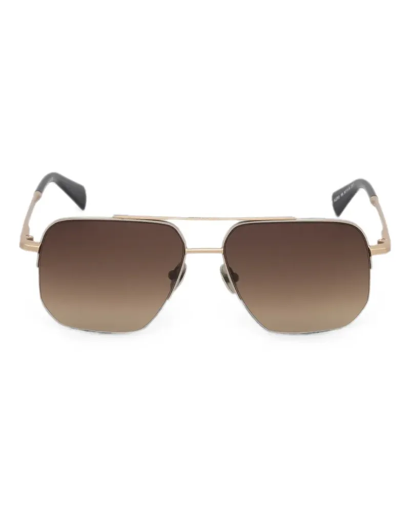AllSaints geometric-frame sunglasses - Gold Gold